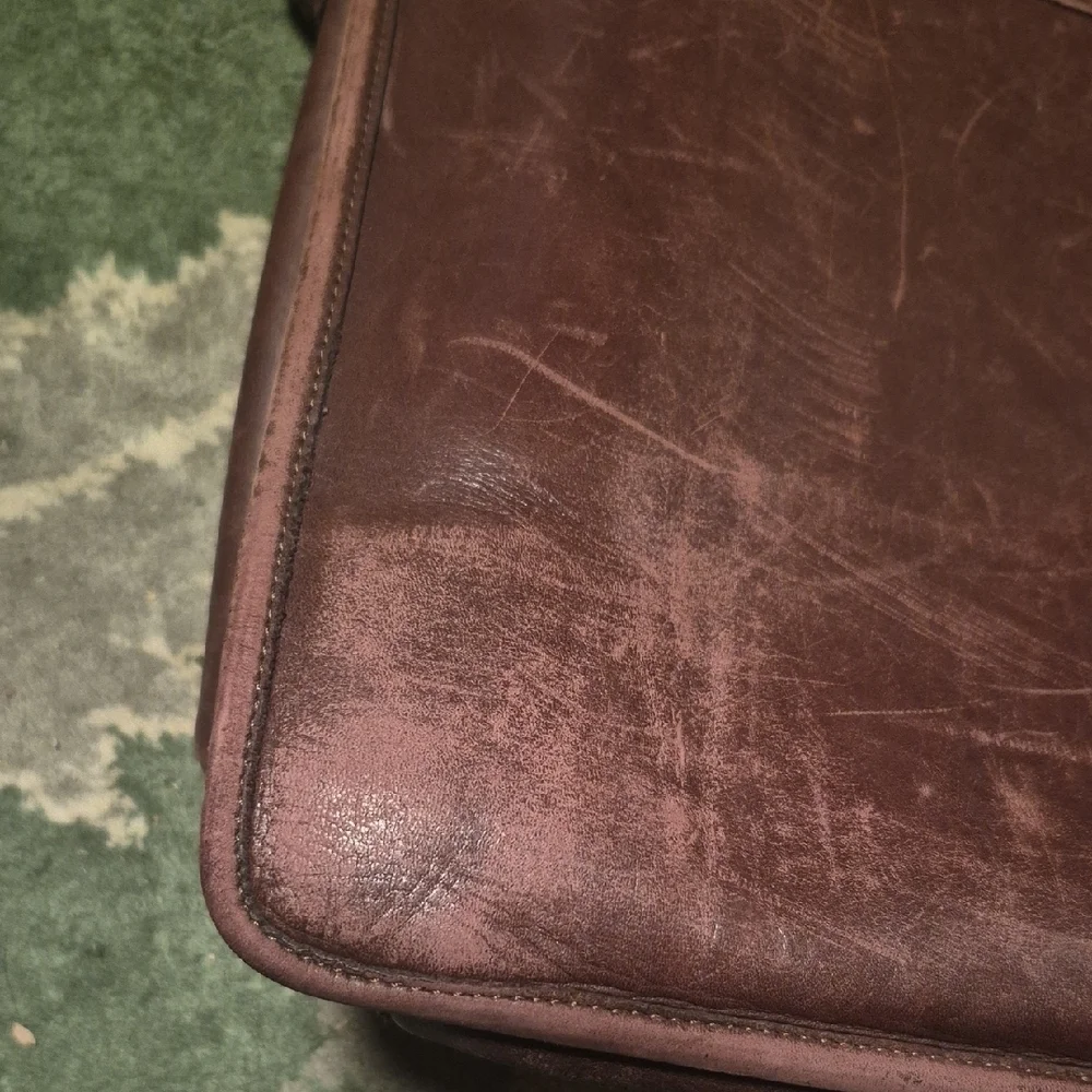 Elegant Dark Brown Leather Briefcase for Men